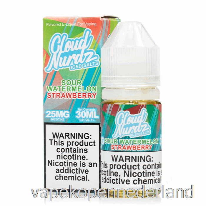 Elektronische Sigaret Vape Ijszure Watermeloen Aardbei - Cloud Nurdz-zouten - 30ml 25mg